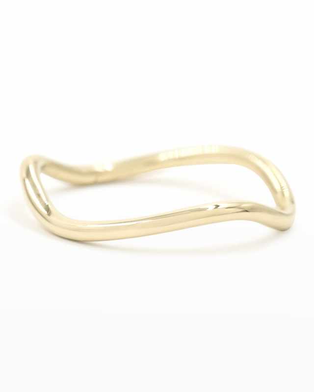 Wave 14k Gold Band Ring